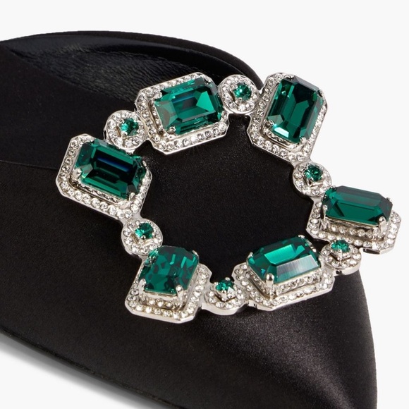 Roger Vivier Embellished satin point-toe flats - size 9 - New without Box - Picture 8 of 9